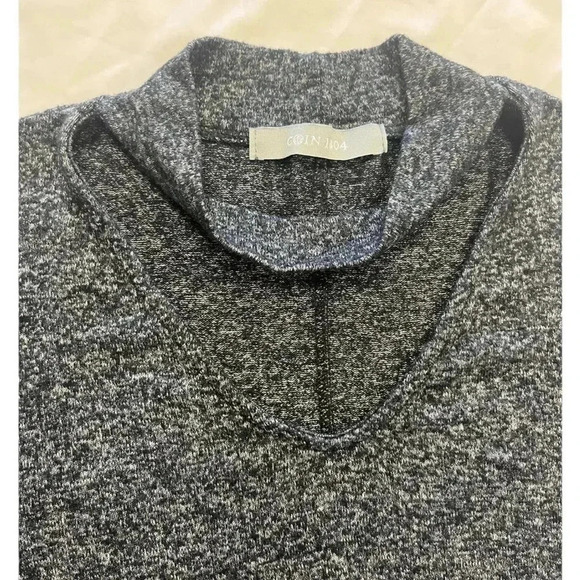 Coin 1804 3/4 Sleeve  Black Grey Heathered With Neck Wrap Size Large - Picture 6 of 9